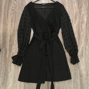 SHEIN Plus Black Long sleeves Dress